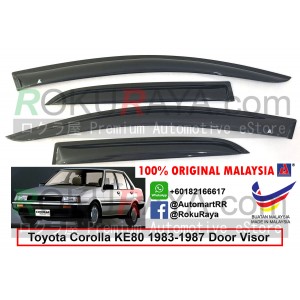 Toyota Corolla (5th Gen) KE80 E80 1983-1987 AG Door Visor Air Press Wind Deflector (Small 7cm Width)